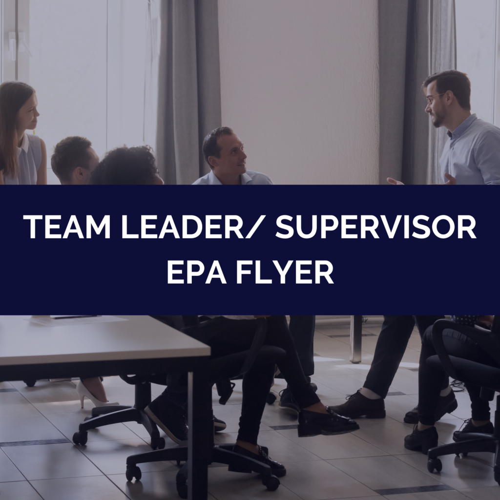 Team Leader Supervisor EPA Flyer